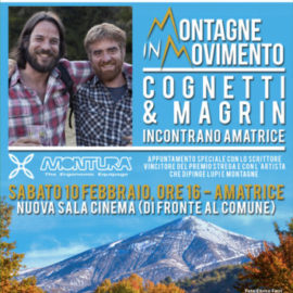 Paolo Cognetti e Nicola Magrin ospiti di “Montagne in Movimento” ad Amatrice