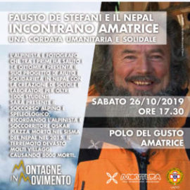 FAUSTO DE STEFANI AD  AMATRICE PER “MONTAGNE IN MOVIMENTO”