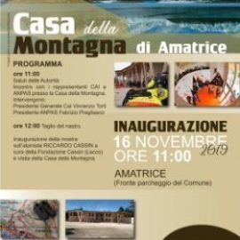 Amatrice: si inaugura la nuova Casa della Montagna